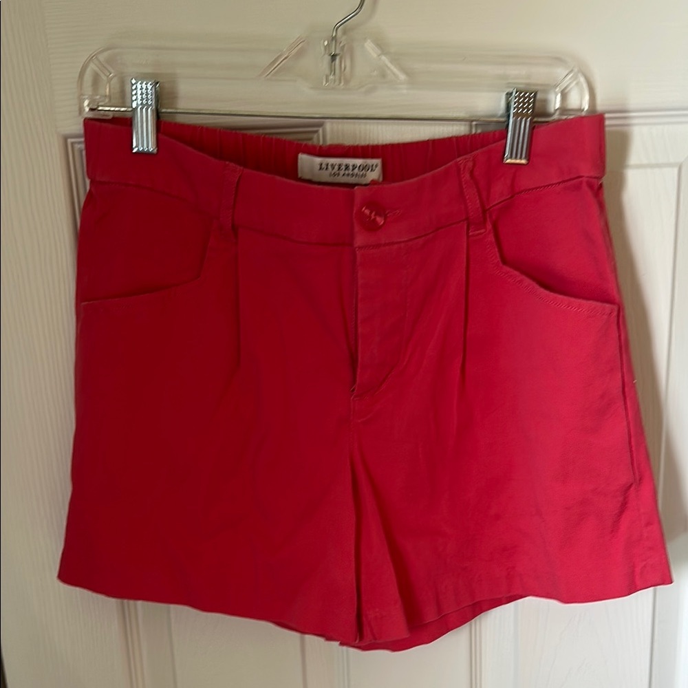 Liverpool Red High Waist Shorts